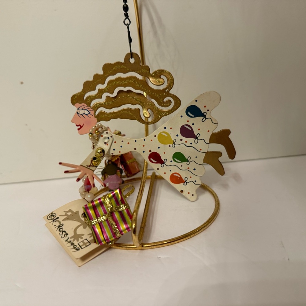 SILVESTRI CELEBRATE ORNAMENT GIFT FAIRY FANCIFUL FLIGHTS HP METAL KAREN ROSSI